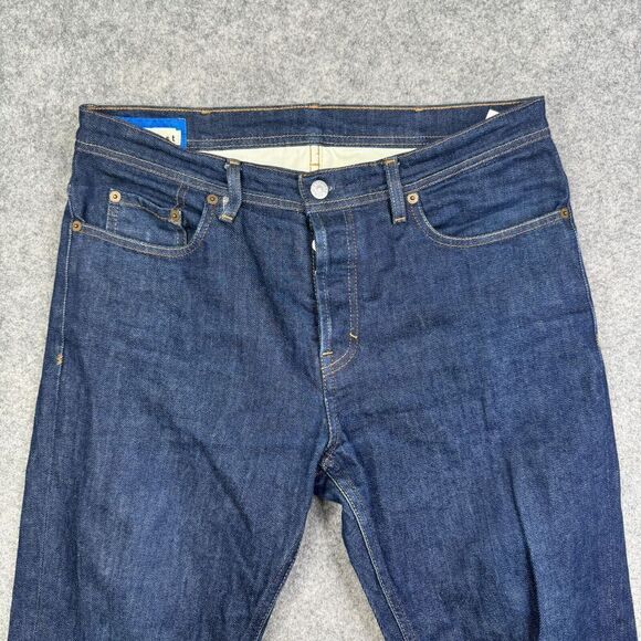 Acne Studios Bla Konst Jeans 31x32 Dark Wash Blue Selvedge Denim 32x26 MEAS - Picture 2 of 11